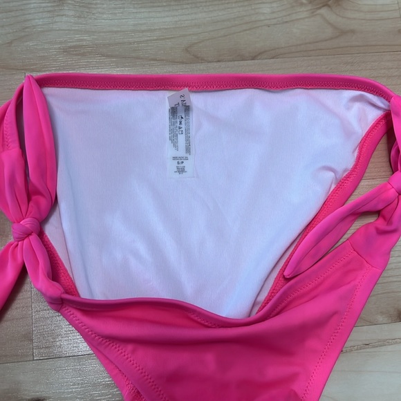 SM Victoria’s Secret sequin neon pink string bikini triangle halter two piece, - Picture 6 of 12